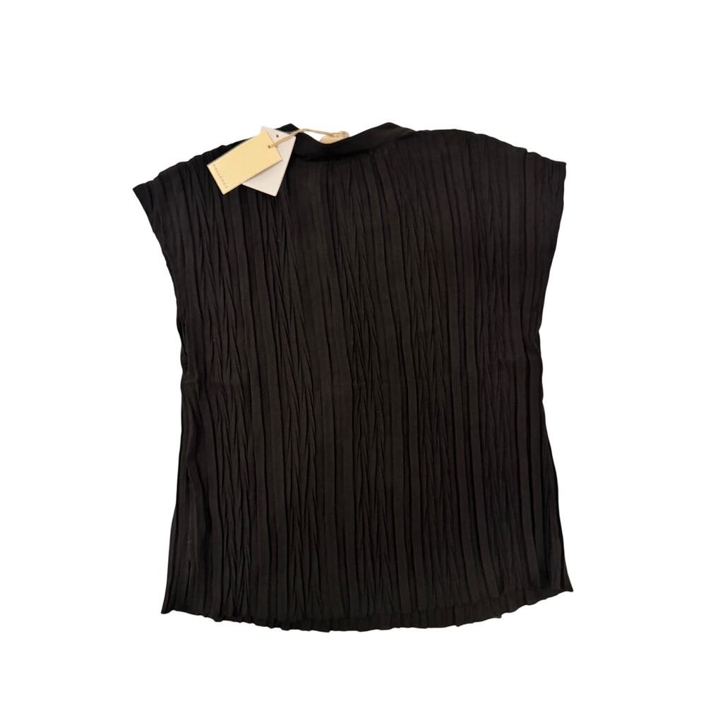 Melloday Twist Pleat Textured Blouse Dolman Sleeves Women’s Large NWT Minimalist - Picture 3 of 14